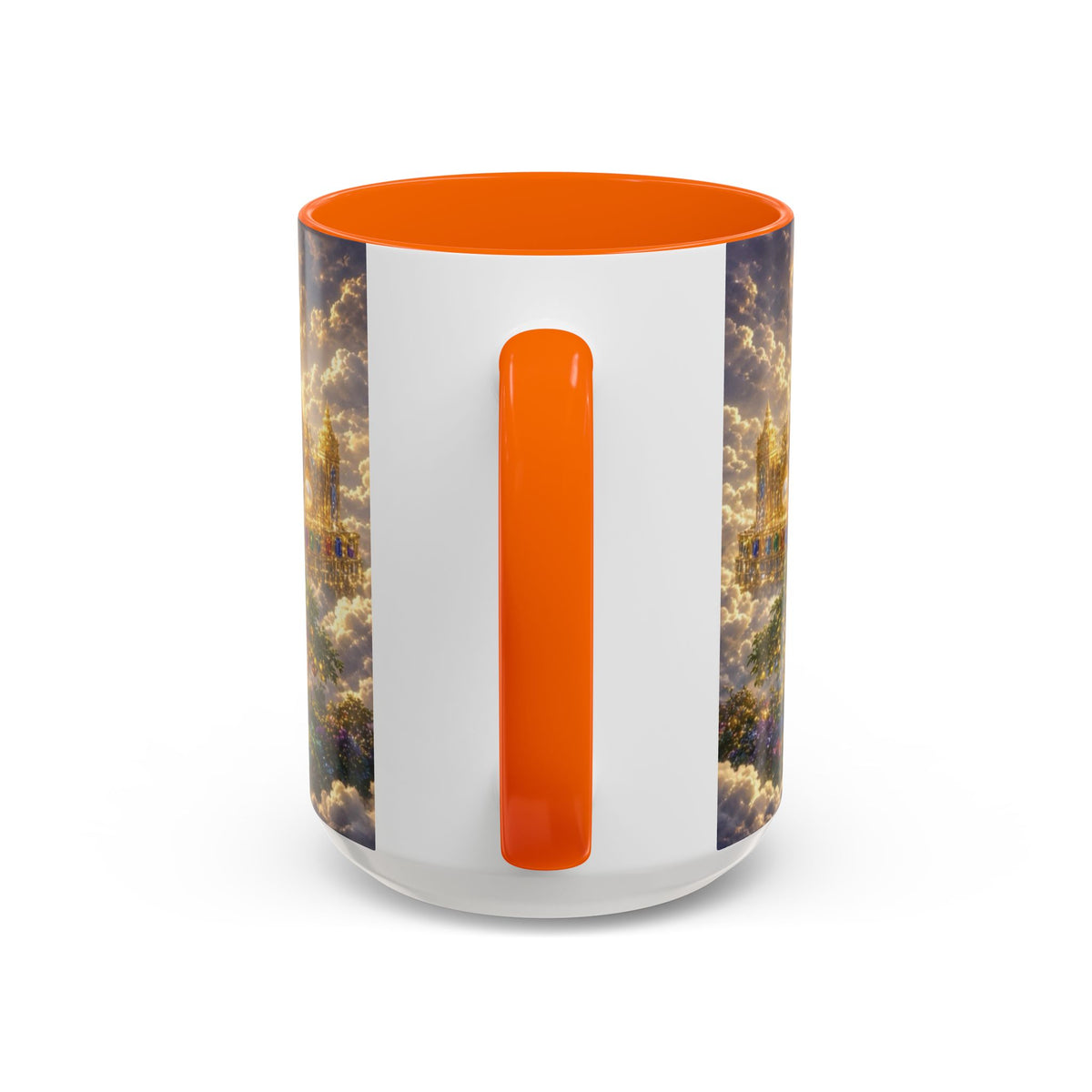 Heavenly City Christian Coffee Mug — Golden Celestial Paradise Design (11/15oz)