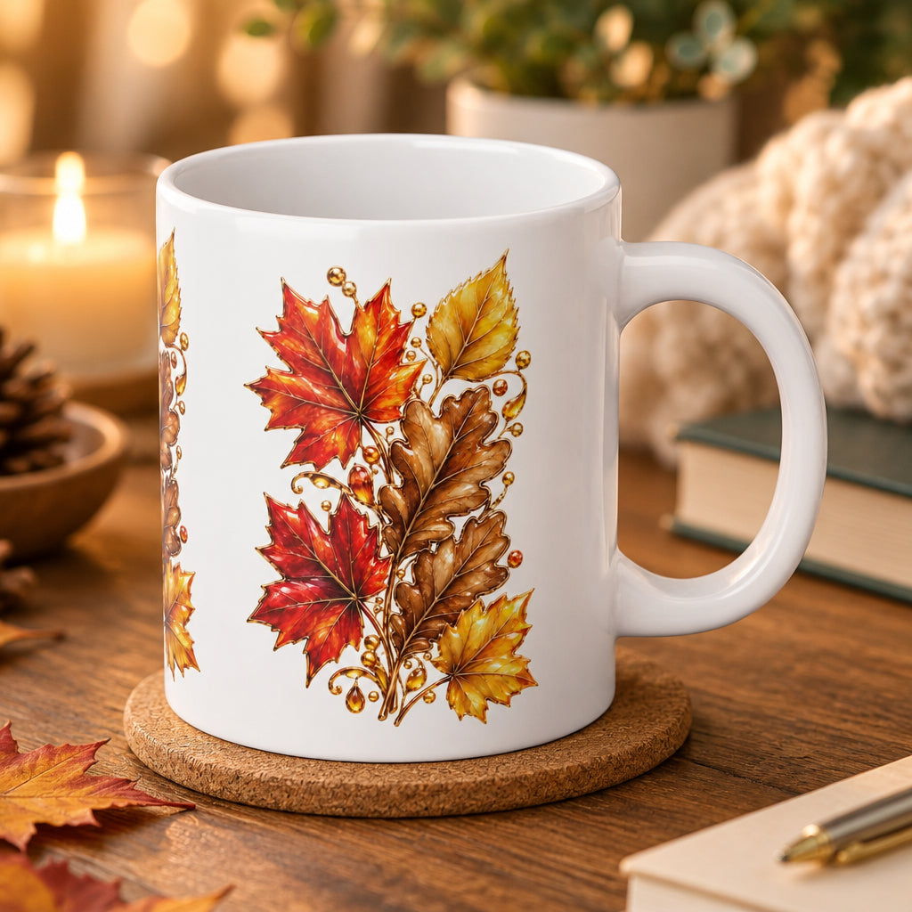 Autumn Maple Leaves 20 oz Ceramic Mug