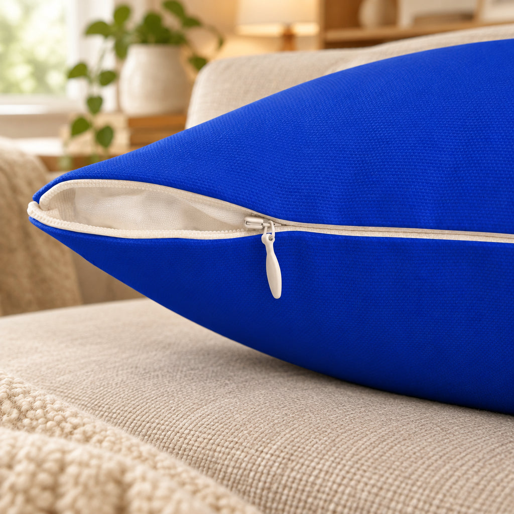 Royal Blue Throw Pillow | Solid Color | 16 × 16