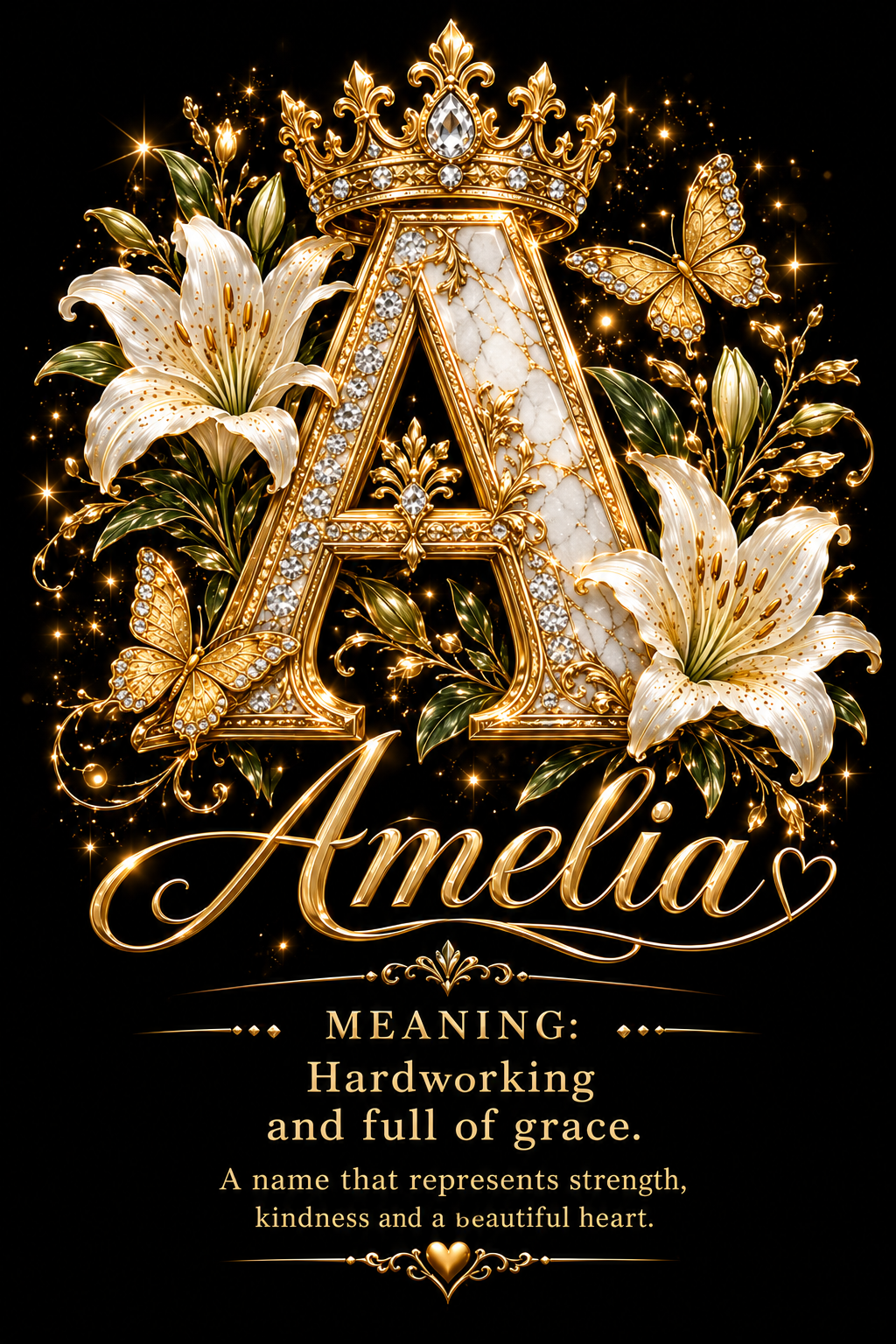 Personalized Name Meaning Card – Digital Download