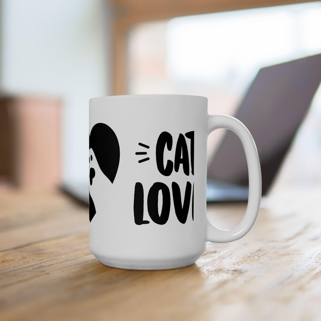 Cat Lover Coffee Mug | Cute Paw Print Design, Perfect Gift for Cat Mom & Cat Dad, 11oz & 15oz