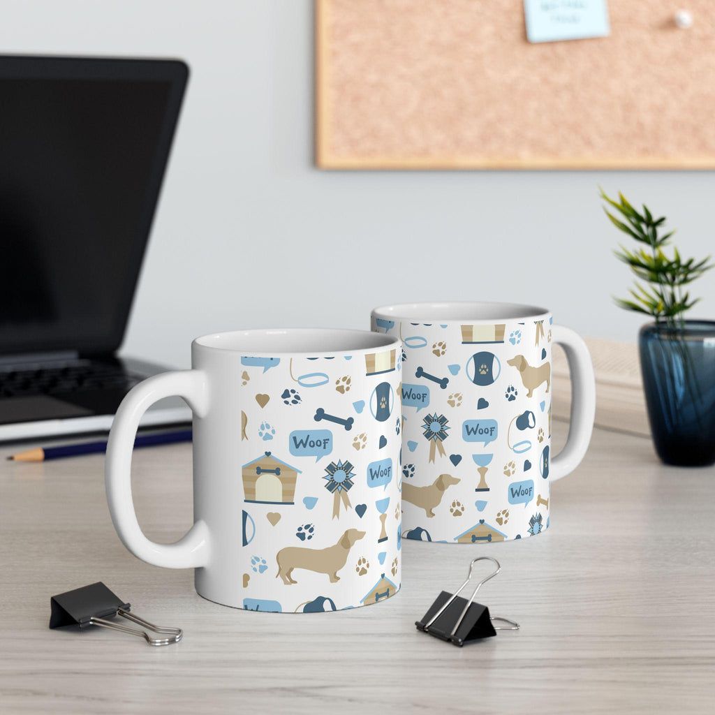 Whimsical Dog Art Coffee Mug | Colorful Dog Lover Gift, Vibrant Ceramic Cup for Pet Parents & Dog Moms