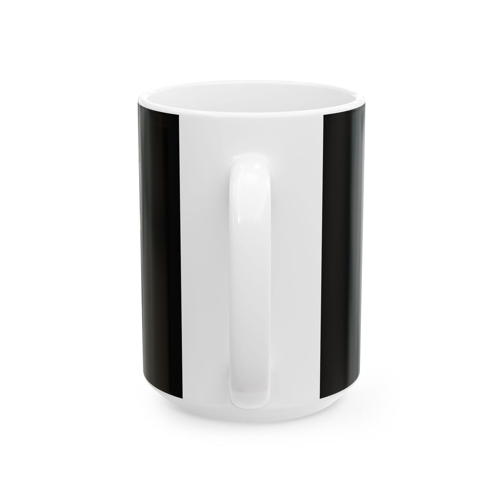 F & A Monogram Black Gold Frame Mug | Ceramic Coffee Cup
