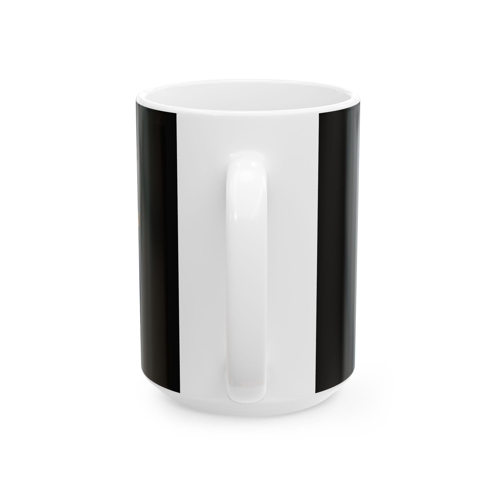 F & A Monogram Black Gold Frame Mug | Ceramic Coffee Cup