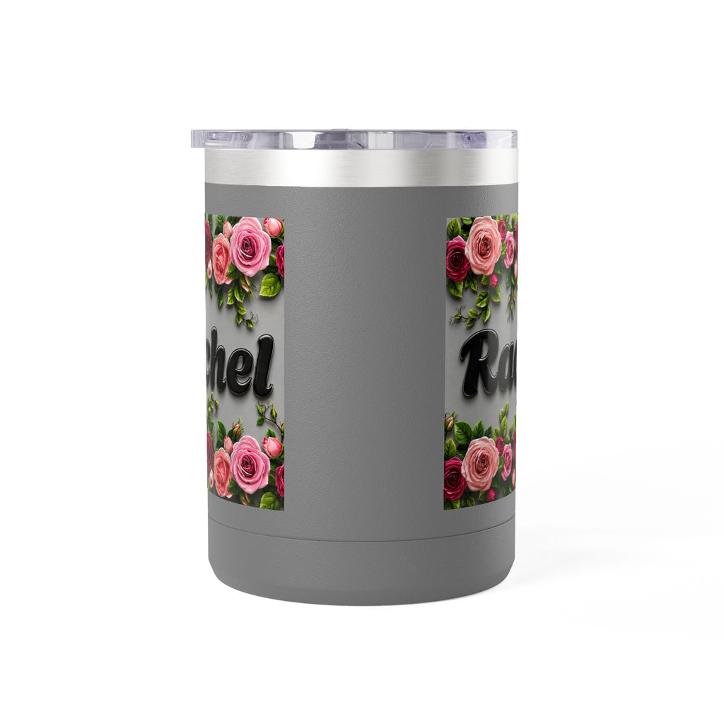 Personalized Rachel Floral 15oz Travel Mug — Insulated Coffee Tumbler