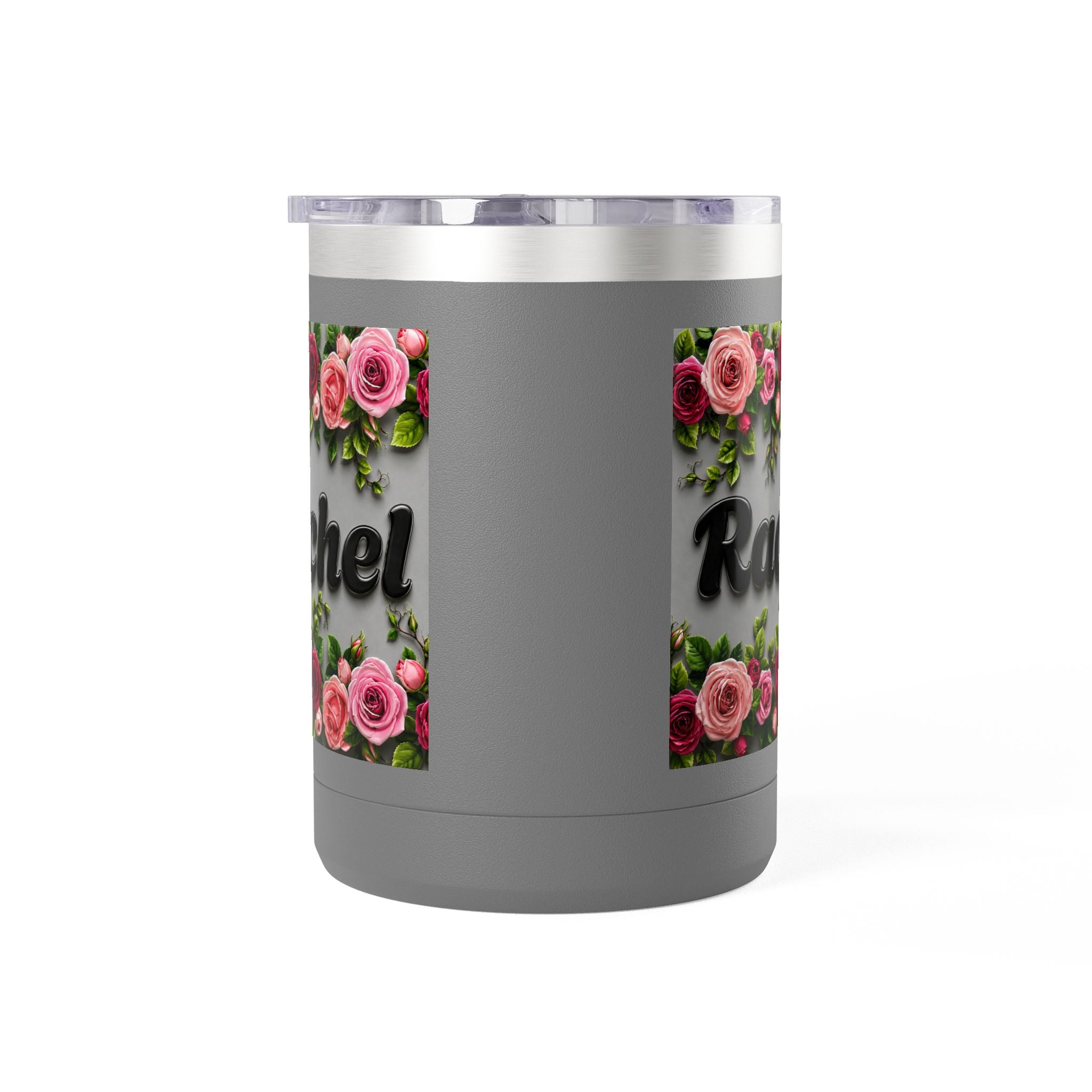 Personalized Rachel Floral 15oz Travel Mug — Insulated Coffee Tumbler