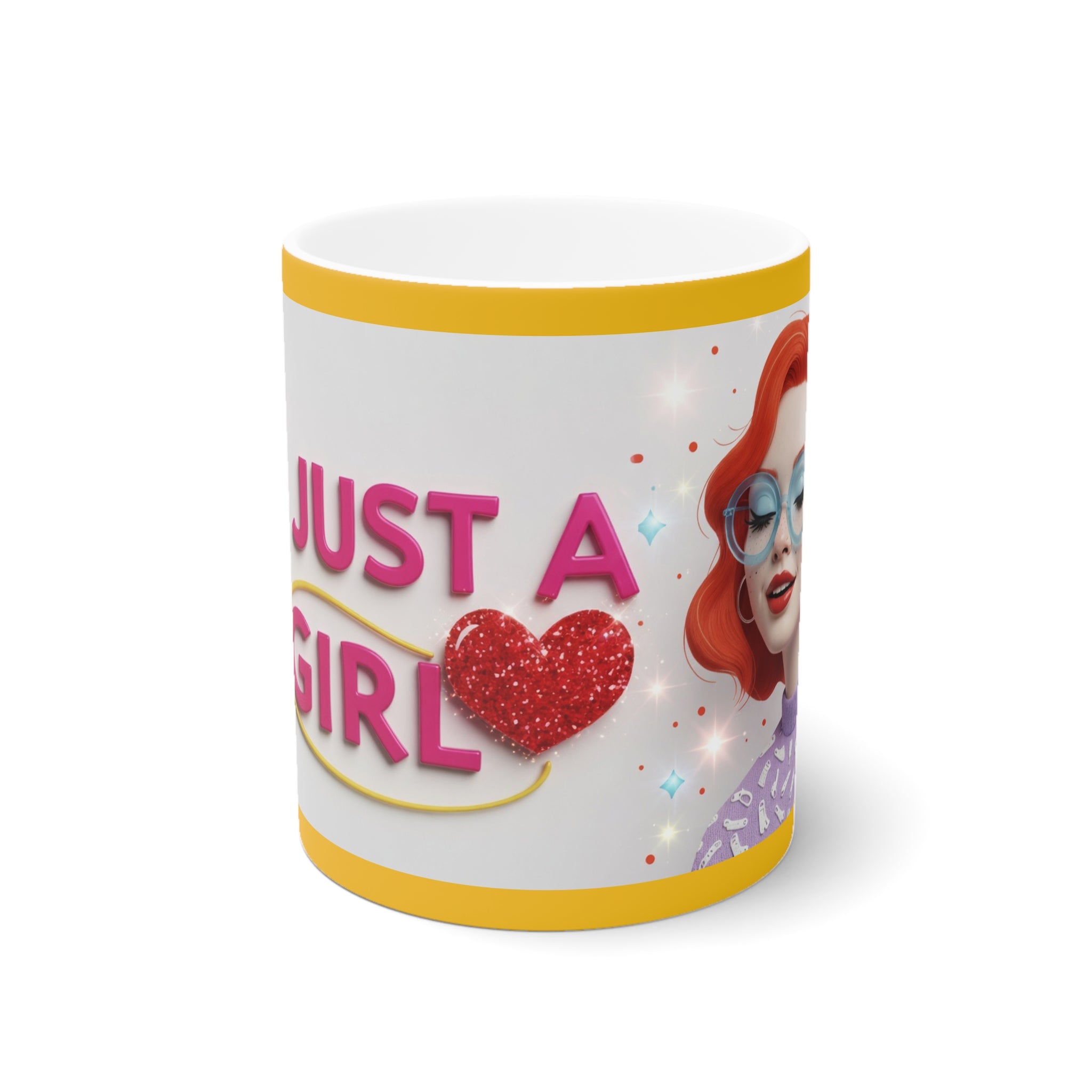 I'm Just a Girl Mug | Retro Glam Woman Illustration