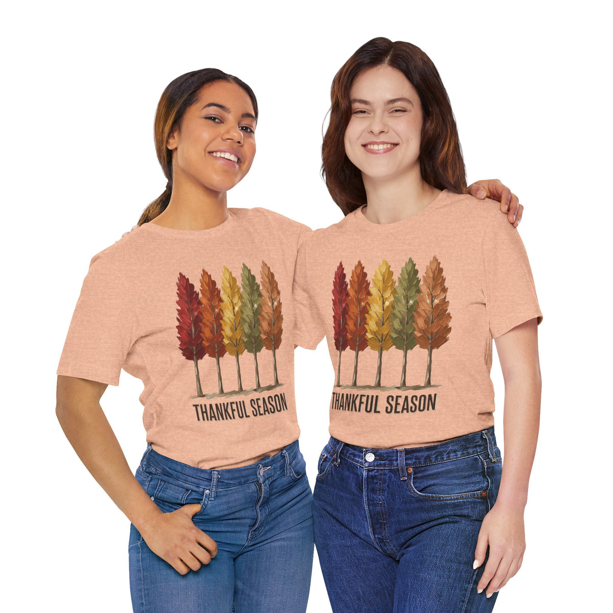 Thankful Season Autumn Trees T-Shirt | Thanksgiving Fall Tee