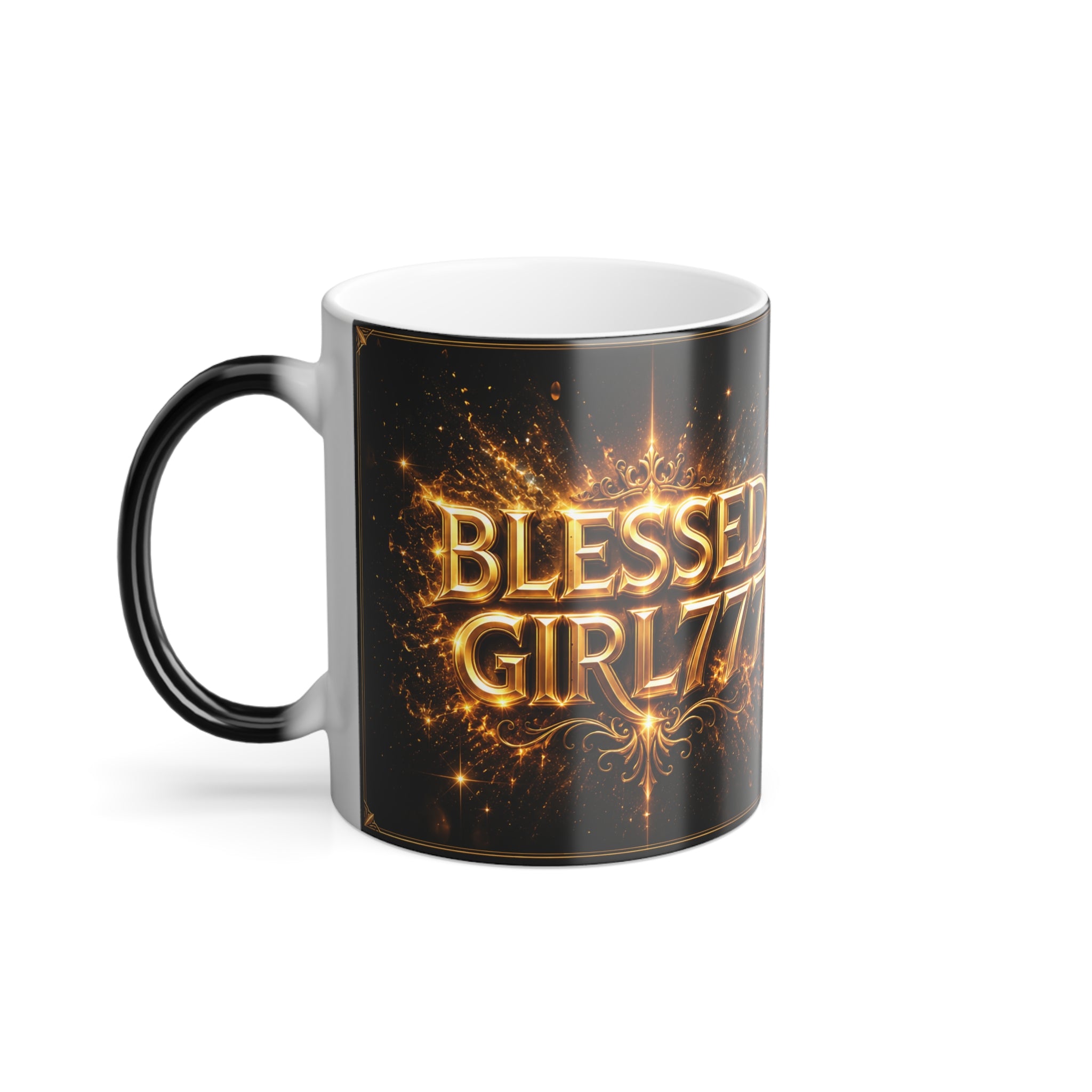 Blessed 777 Color-Changing Mug — Personalized Photo Magic Reveal (11 oz)
