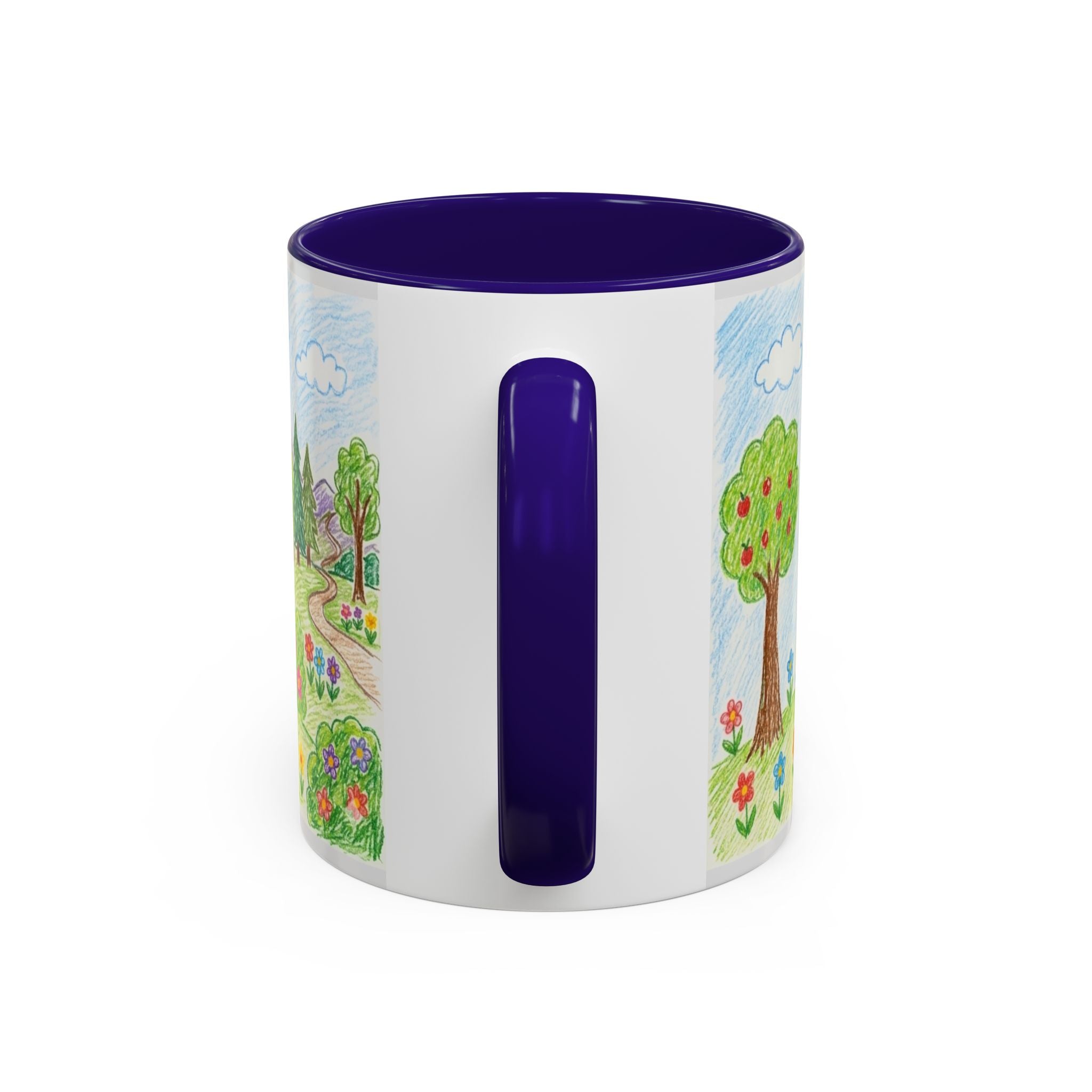 Crayon Family Home Drawing Mug | Colorful Ceramic Coffee Cup