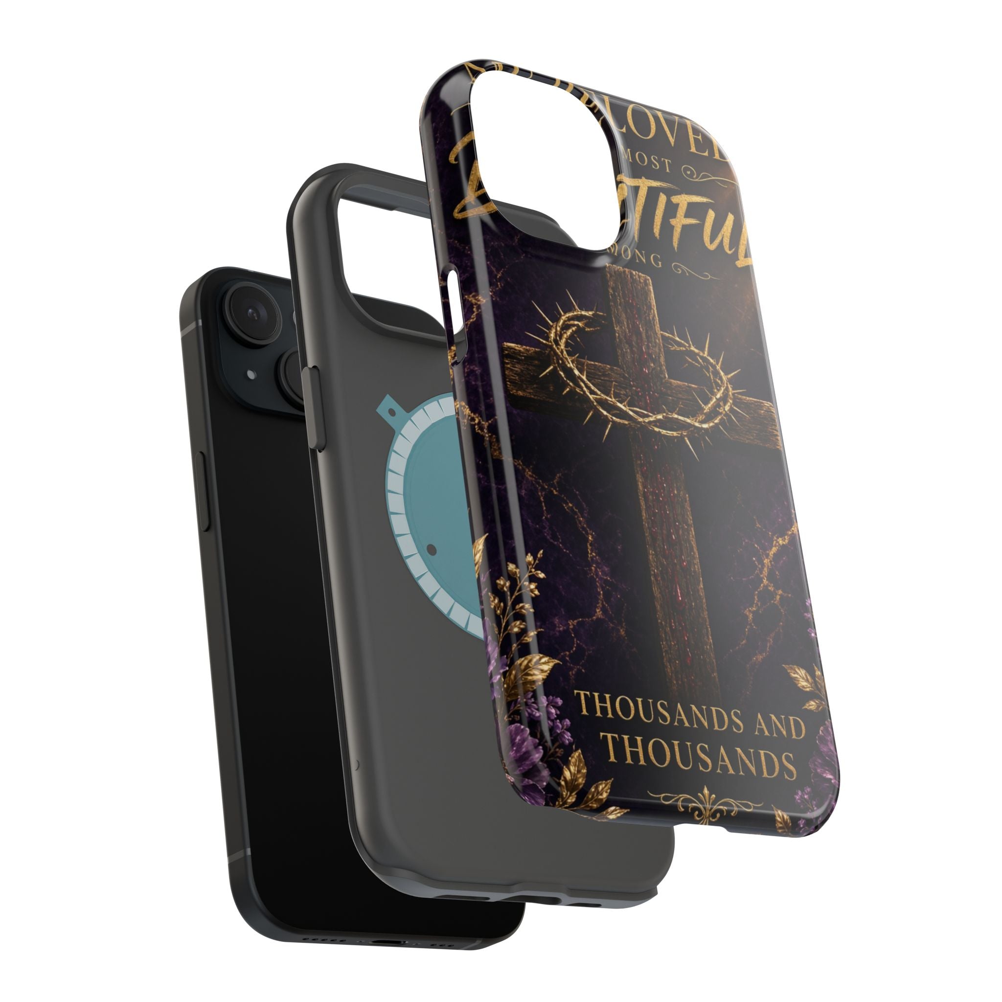 Christian Cross Magnetic Impact-Resistant Phone Case — "Beloved Most Beautiful" Scripture Design