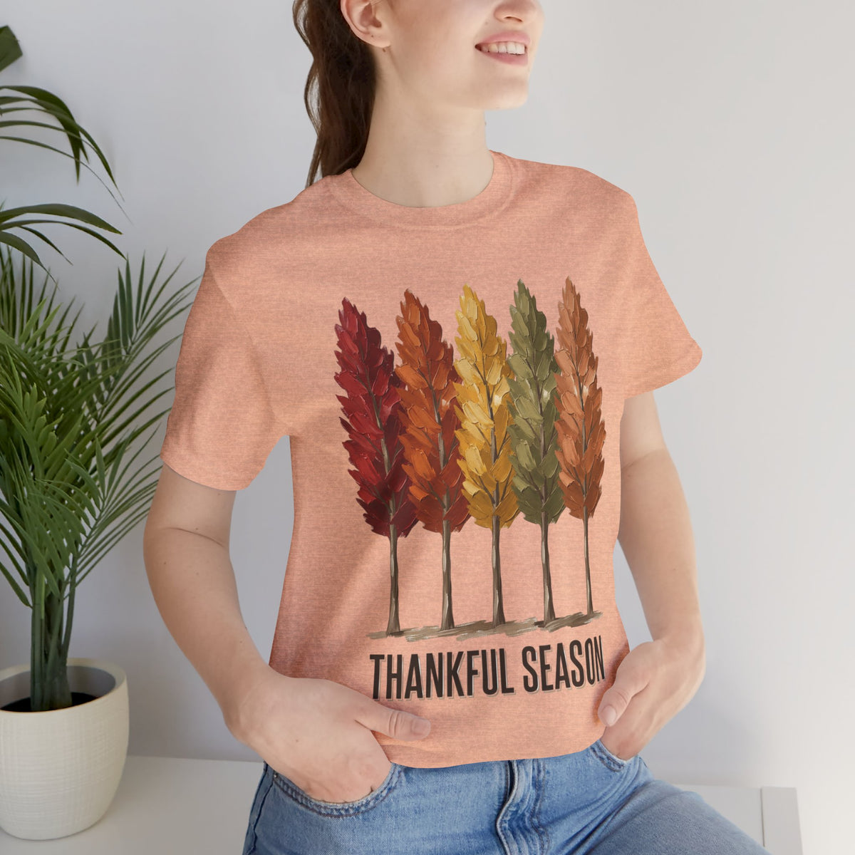 Thankful Season Autumn Trees T-Shirt | Thanksgiving Fall Tee