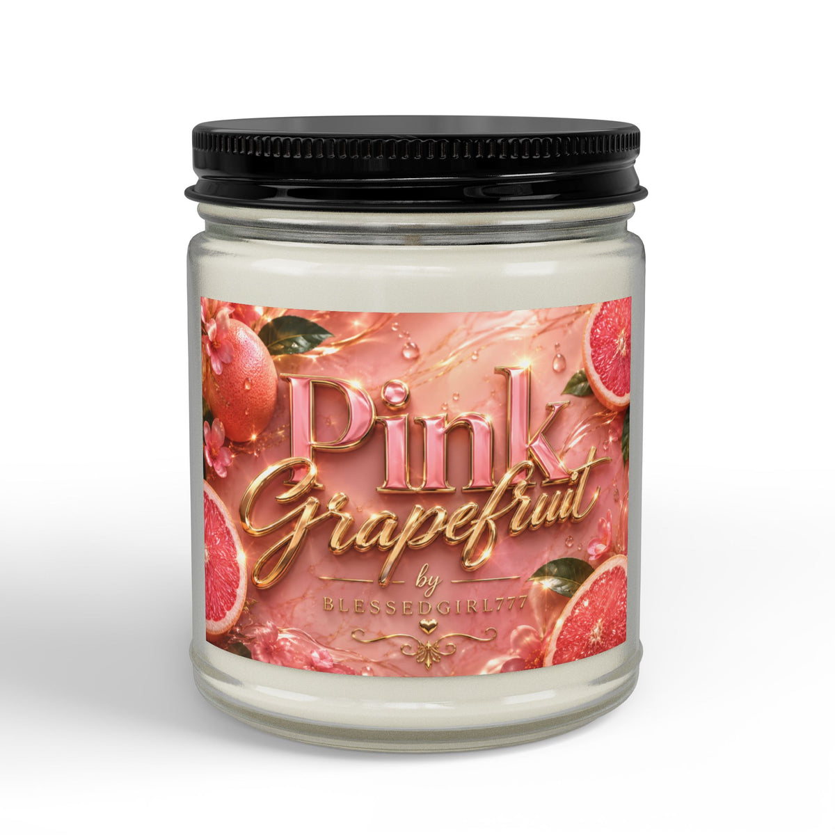 Pink Grapefruit Soy Candle — Scented Jar Candle (4oz & 9oz)