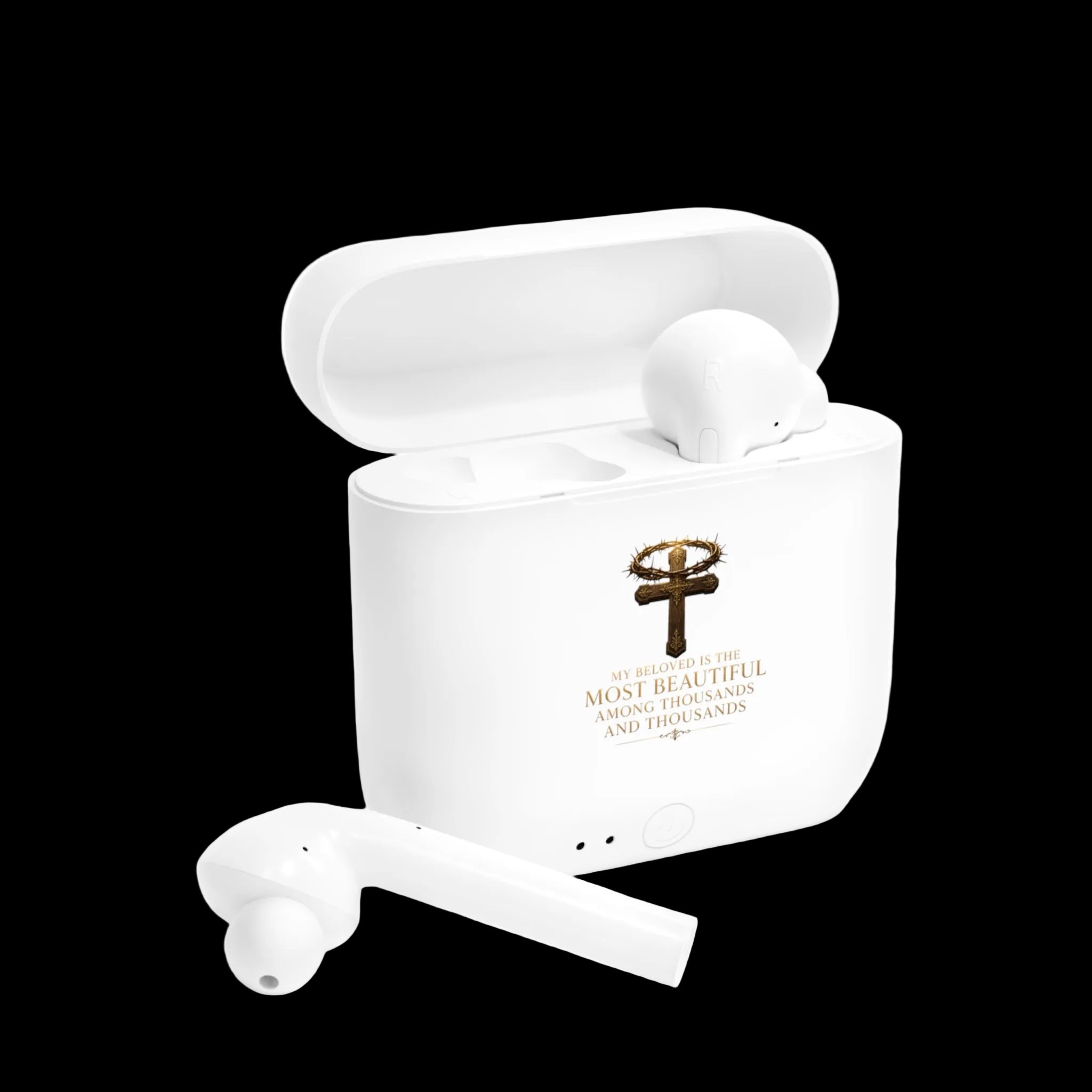 Wireless Earbuds — 'My Beloved Is the Most Beautiful' Crown Design
