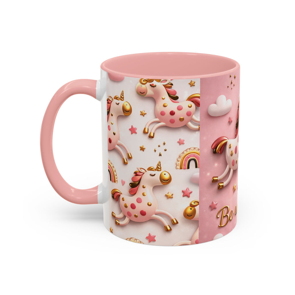 Unicorn 'Be Unique' Accent Coffee Mug – Pink 11/15oz