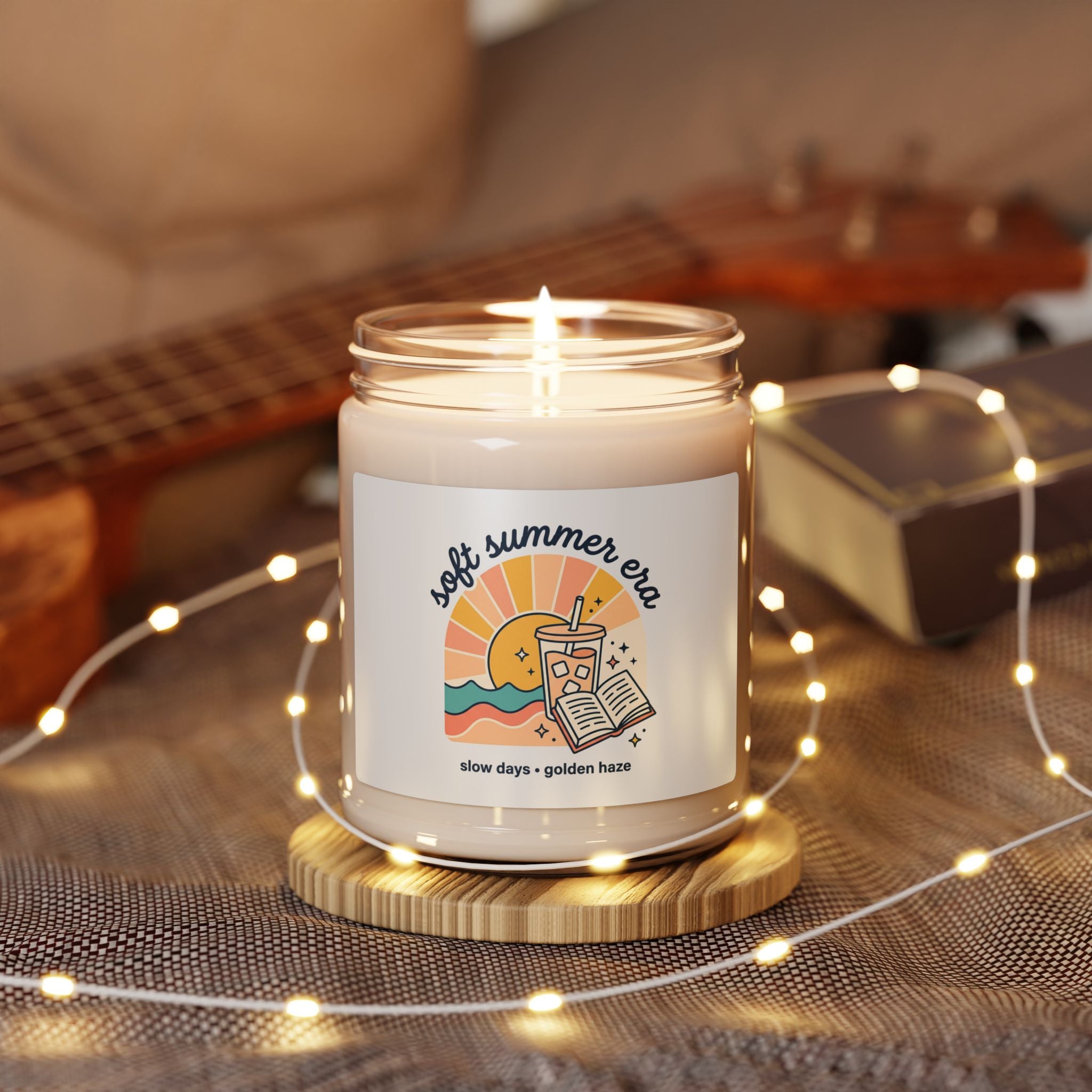Soft Summer Era Candle | Scented Soy Candle, Coastal Vibes, Pastel Retro Summer Aesthetic