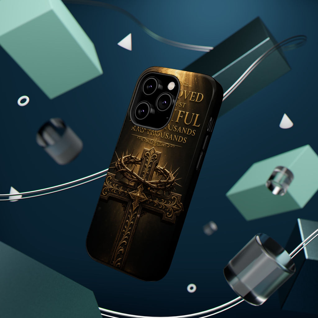 Magnetic Impact-Resistant Phone Case — "Most Beautiful" Cross with Crown of Thorns