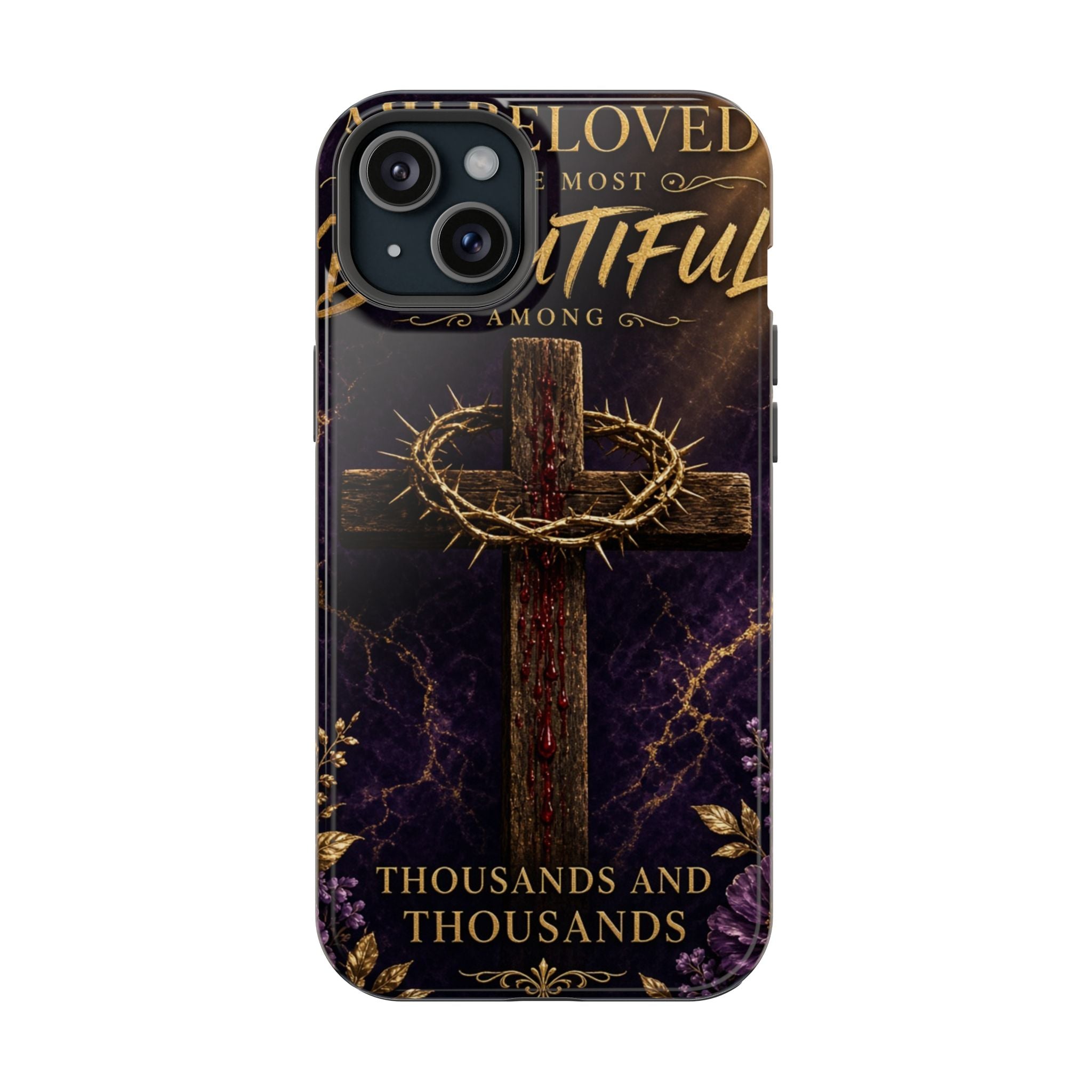 Christian Cross Magnetic Impact-Resistant Phone Case — "Beloved Most Beautiful" Scripture Design