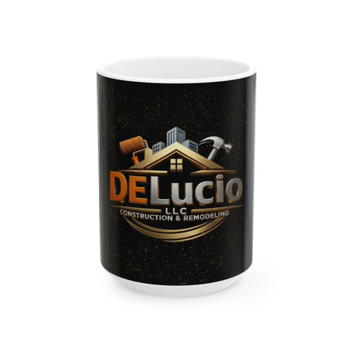 DeLucio Construction & Remodeling Logo Mug | Ceramic Coffee Cup