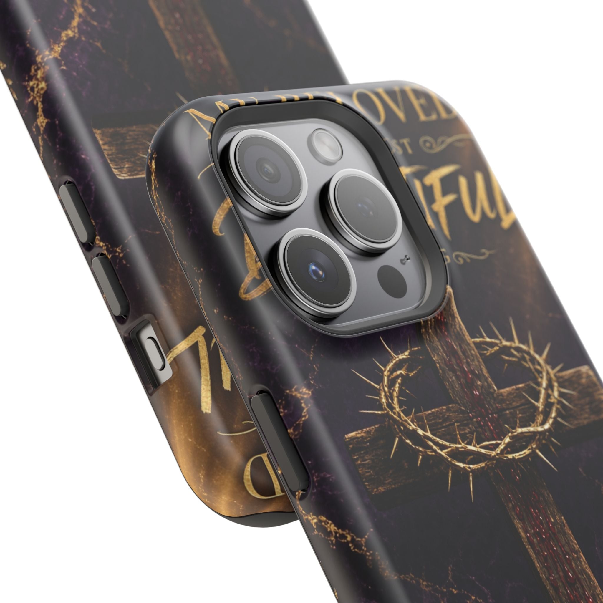 Christian Cross Magnetic Impact-Resistant Phone Case — "Beloved Most Beautiful" Scripture Design