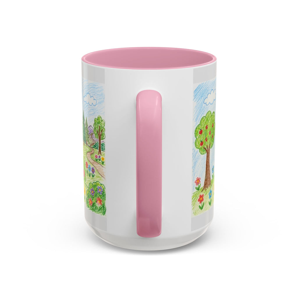 Crayon Family Home Drawing Mug | Colorful Ceramic Coffee Cup