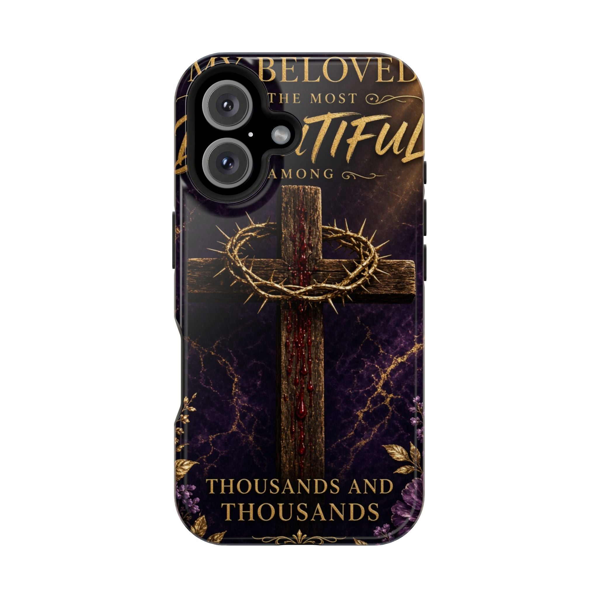 Christian Cross Magnetic Impact-Resistant Phone Case — "Beloved Most Beautiful" Scripture Design