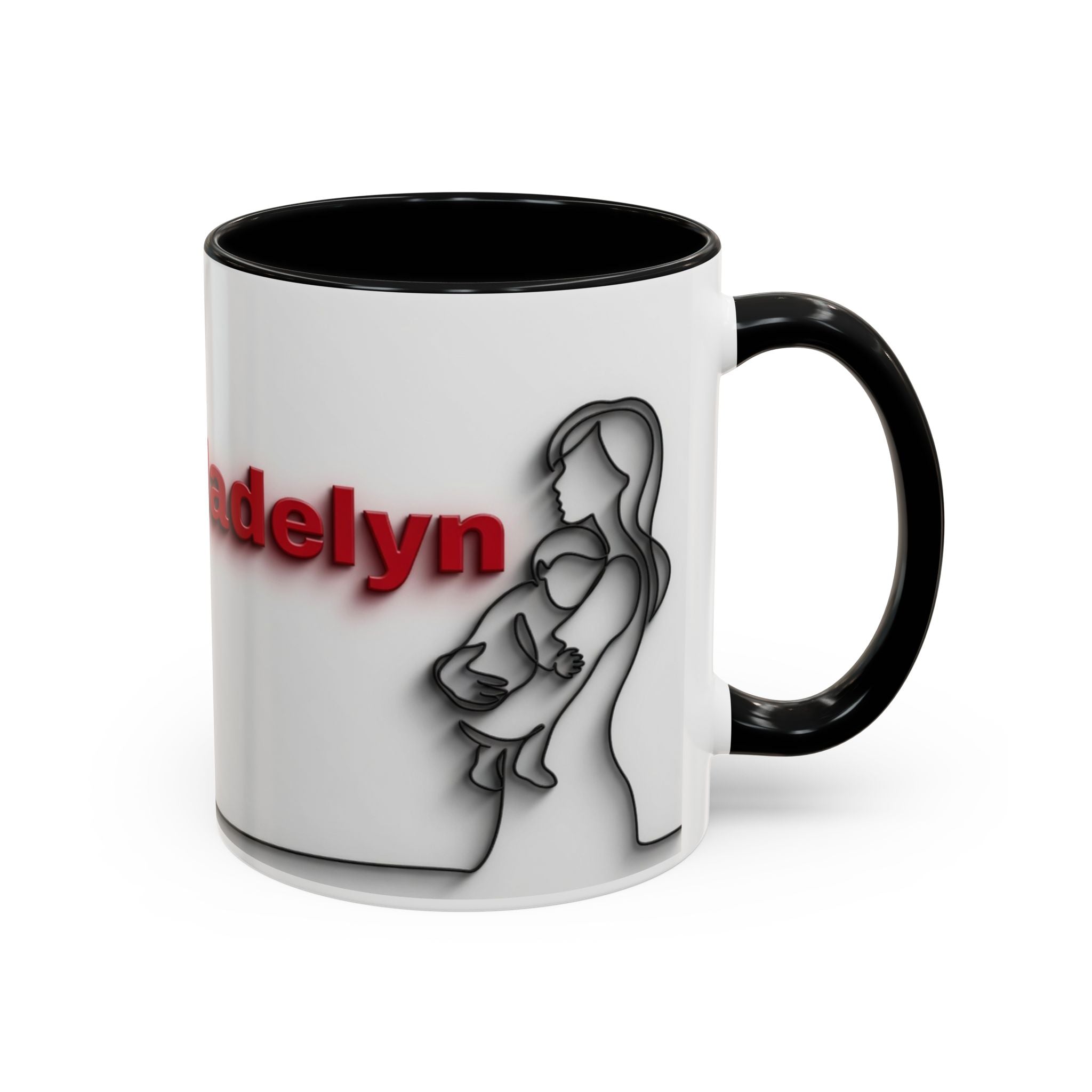 Custom Accent Coffee Mug - Perfect Gift for Moms, Personalized Mug, Valentines Day Gift, Unique Coffee Cup, Mother's Day