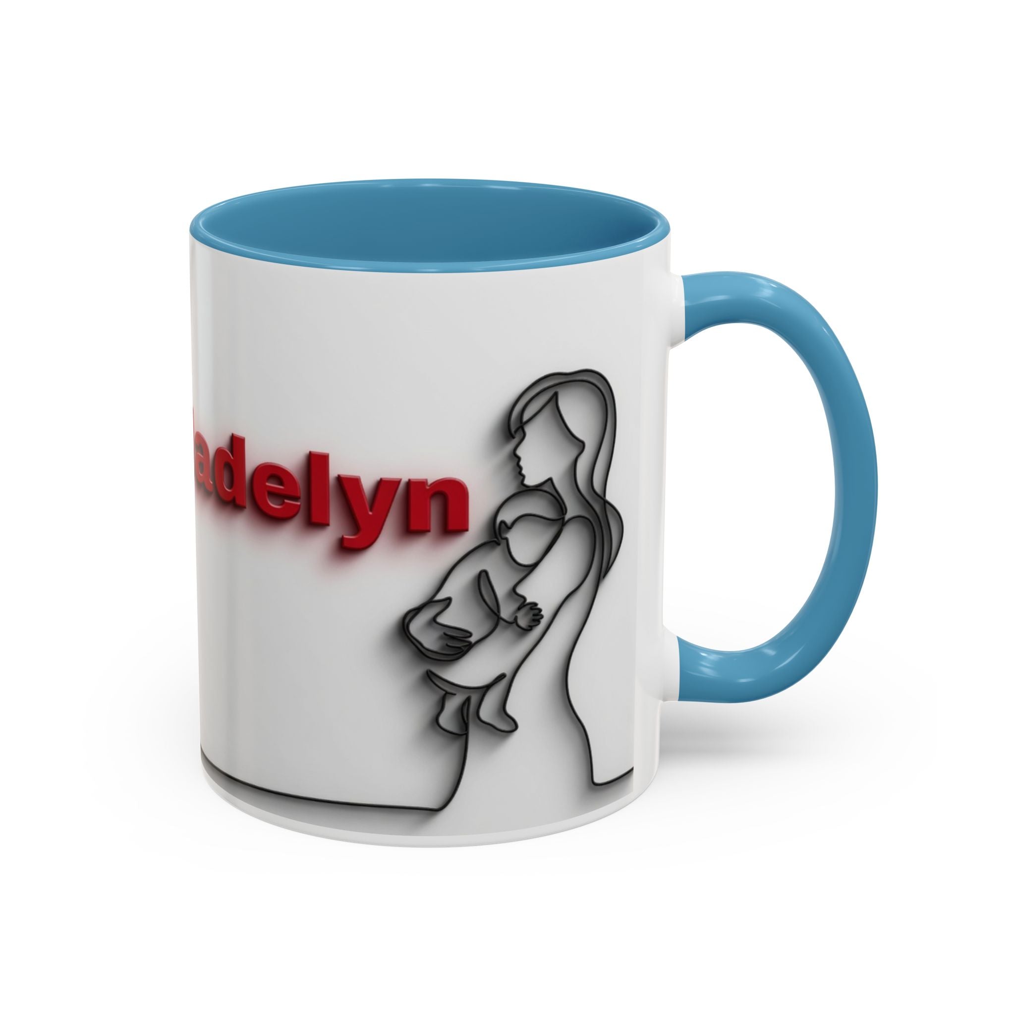 Custom Accent Coffee Mug - Perfect Gift for Moms, Personalized Mug, Valentines Day Gift, Unique Coffee Cup, Mother's Day