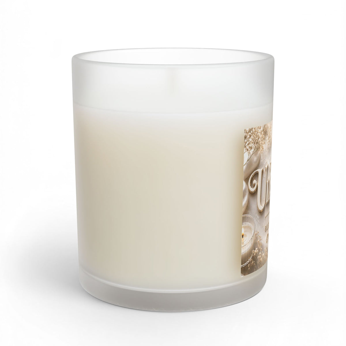 Unscented Glass Candle — 11oz Decorative Candle Jar ("Unscented" Label)