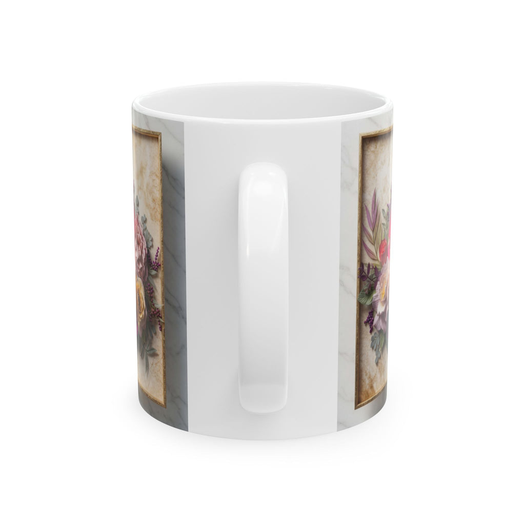 Happy Mother's Day floral wreath Mug | Ceramic 11oz 15oz