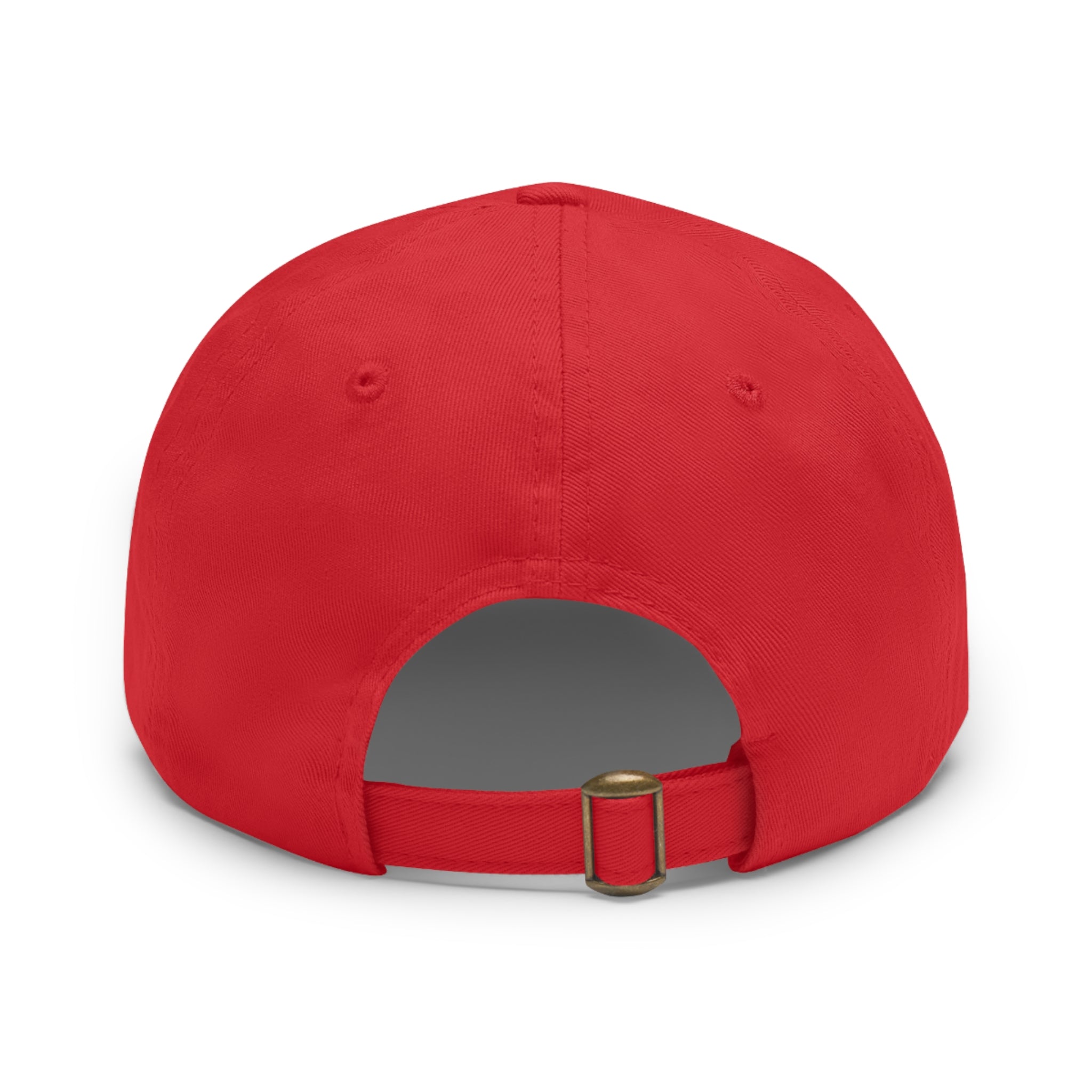 Dad Hat — Vintage Gold Crest Leather Patch Cap