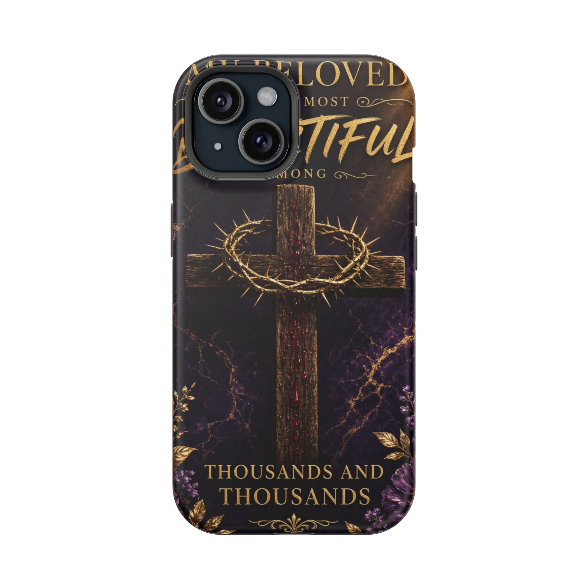 Christian Cross Magnetic Impact-Resistant Phone Case — "Beloved Most Beautiful" Scripture Design