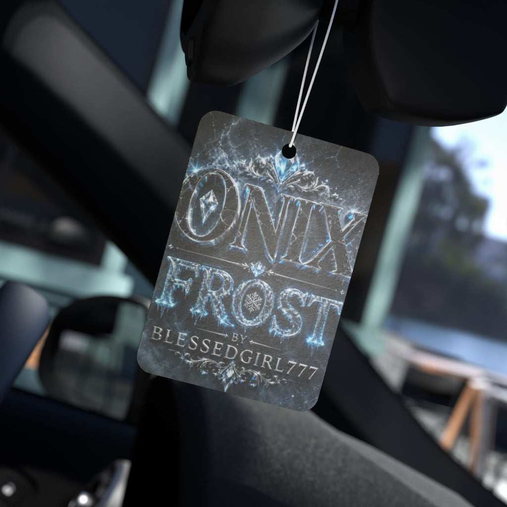 Onyx Frost Car Air Freshener — Frosty Logo Scented Ornament