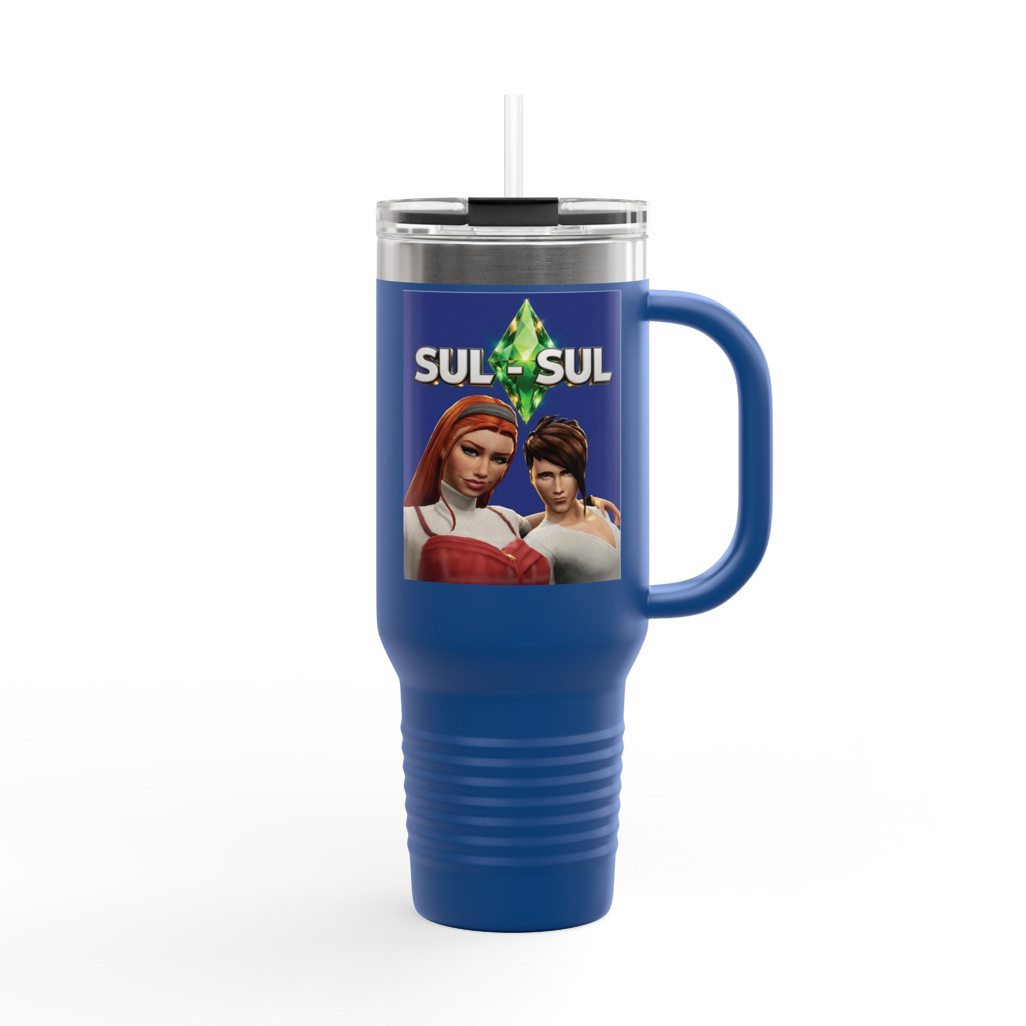 Sims Insulated Travel Mug, 40oz - Cozy & Stylish Gift for Travelers, Coffee Lovers - Large Hot Beverage Container, Thermal Cup, Portable Tea