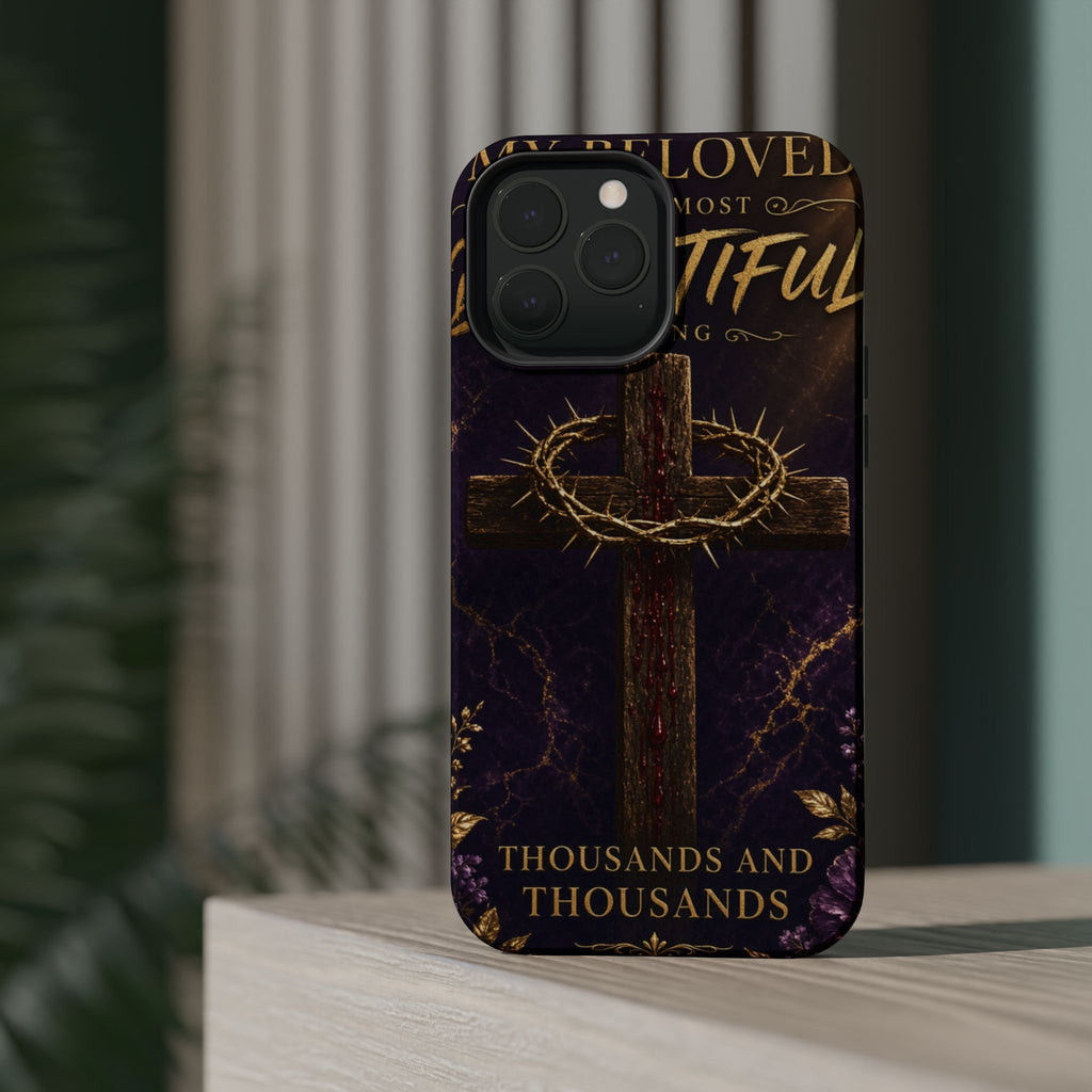 Christian Cross Magnetic Impact-Resistant Phone Case — "Beloved Most Beautiful" Scripture Design