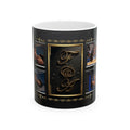 F & A Monogram Black Gold Frame Mug | Ceramic Coffee Cup