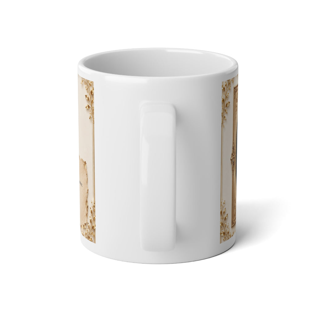 Personalized Vintage Photo 20oz Mug — Custom Names & Spanish Love Poem