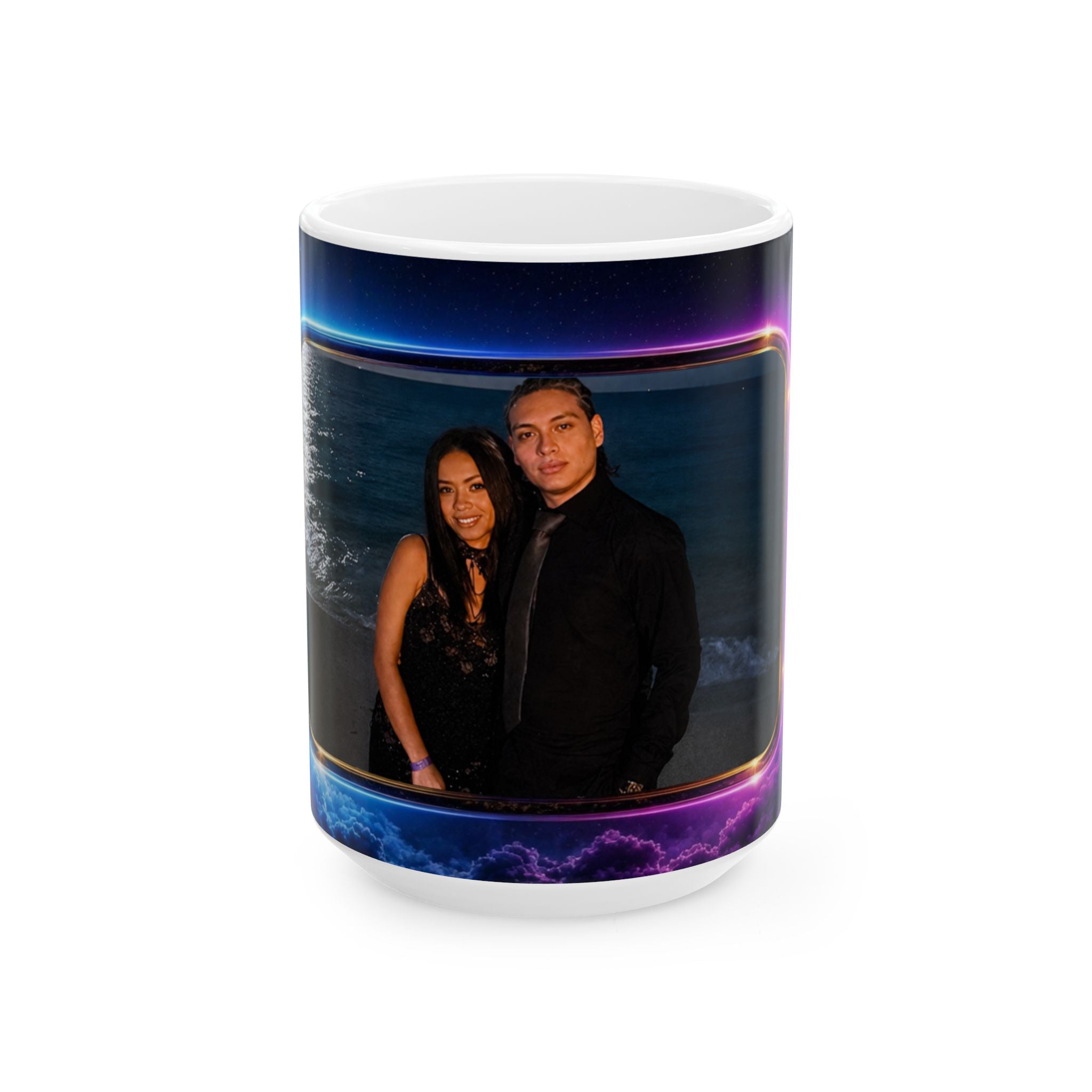 Neon Cloud Photo Mug | Ceramic Photo Frame Mug