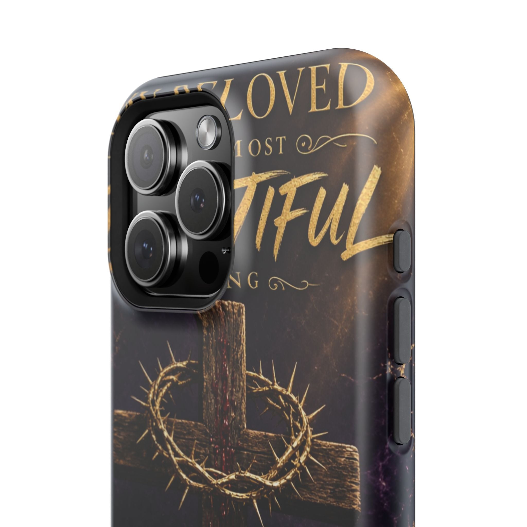Christian Cross Magnetic Impact-Resistant Phone Case — "Beloved Most Beautiful" Scripture Design