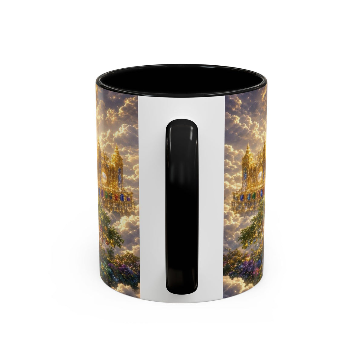 Heavenly City Christian Coffee Mug — Golden Celestial Paradise Design (11/15oz)