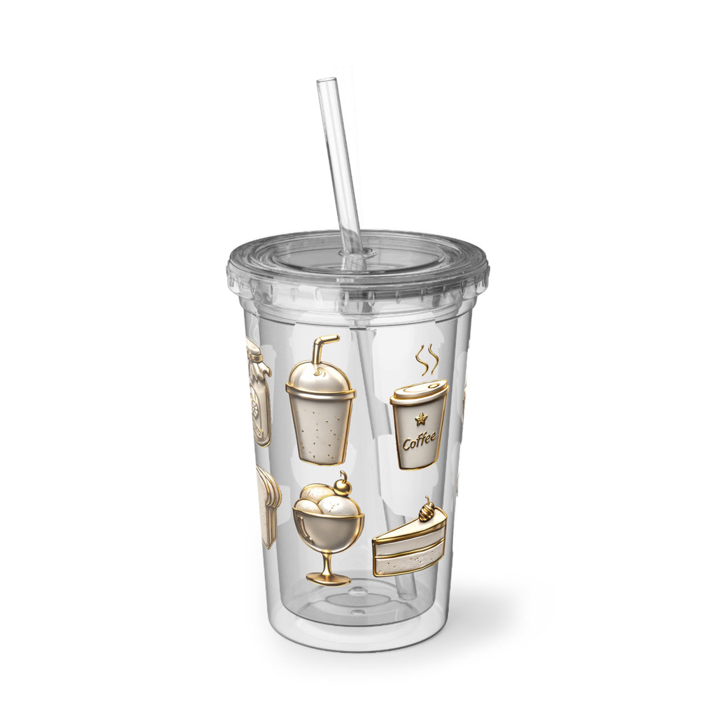 Vintage Dessert Icons Acrylic Tumbler | Cup