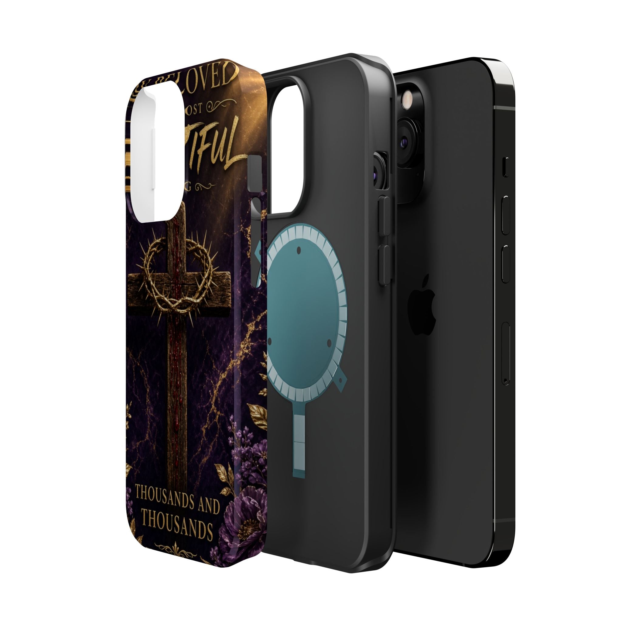 Christian Cross Magnetic Impact-Resistant Phone Case — "Beloved Most Beautiful" Scripture Design