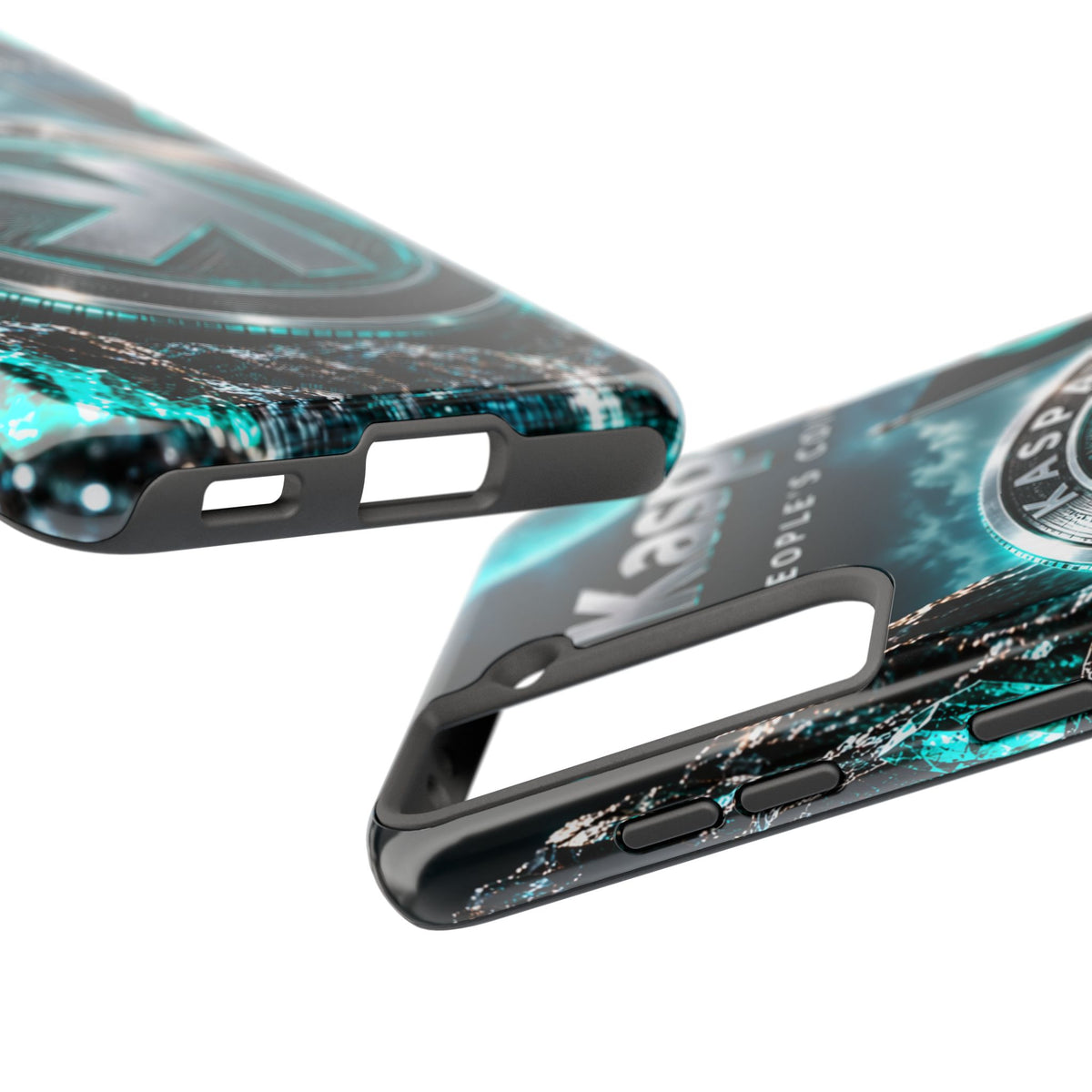 Kaspa Coin Tough Phone Case – Teal Crypto Logo Protective Cover