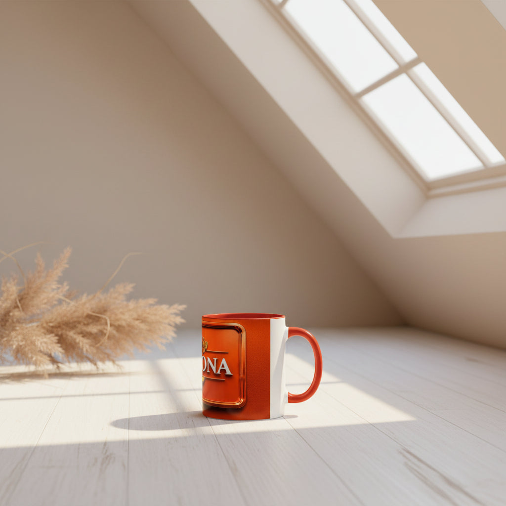 Personalized Karina Coffee Mug – Red Accent Ceramic Mug (11/15oz)