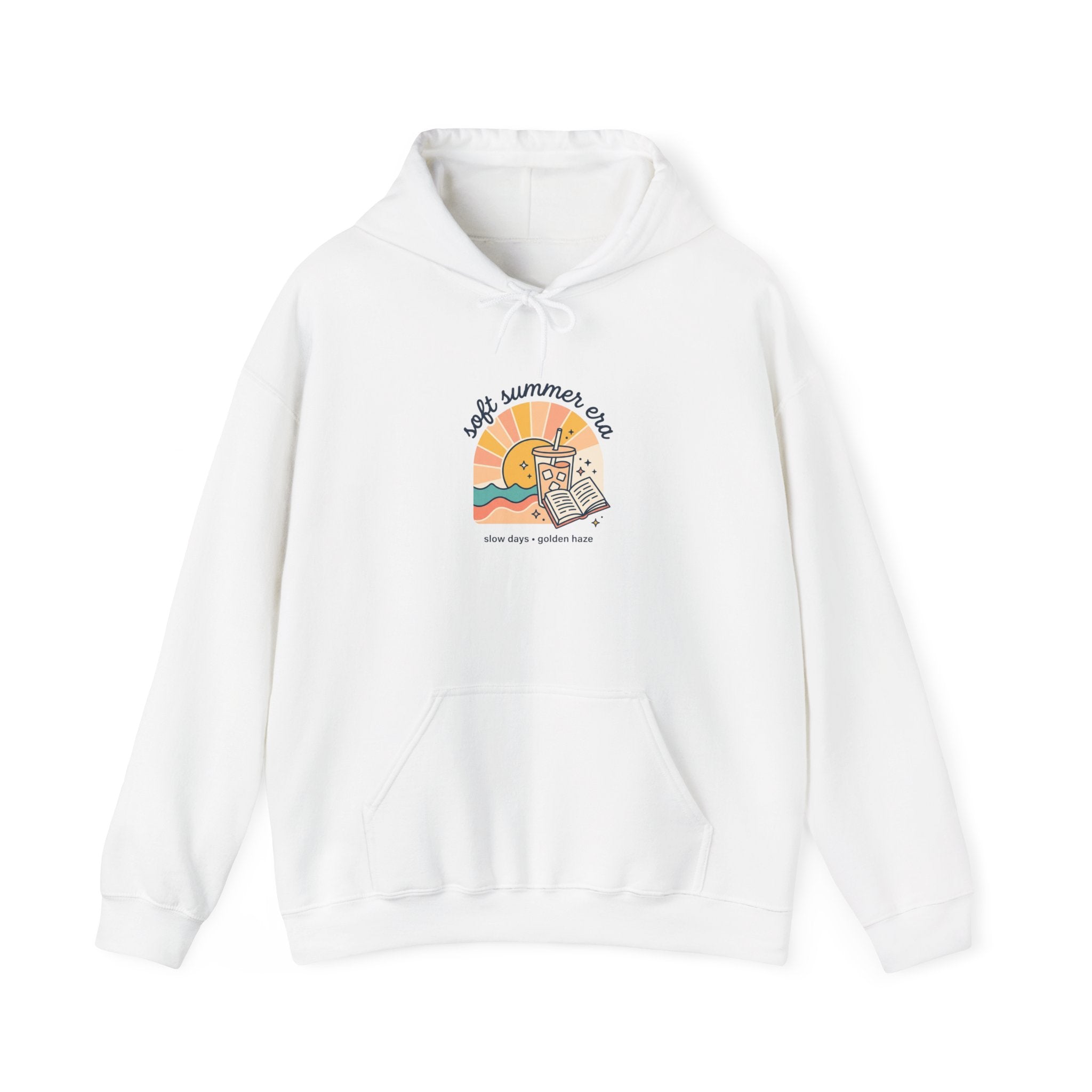 Sunny Retro Beach Scene Hoodie | summer aesthetic, coastal vibes