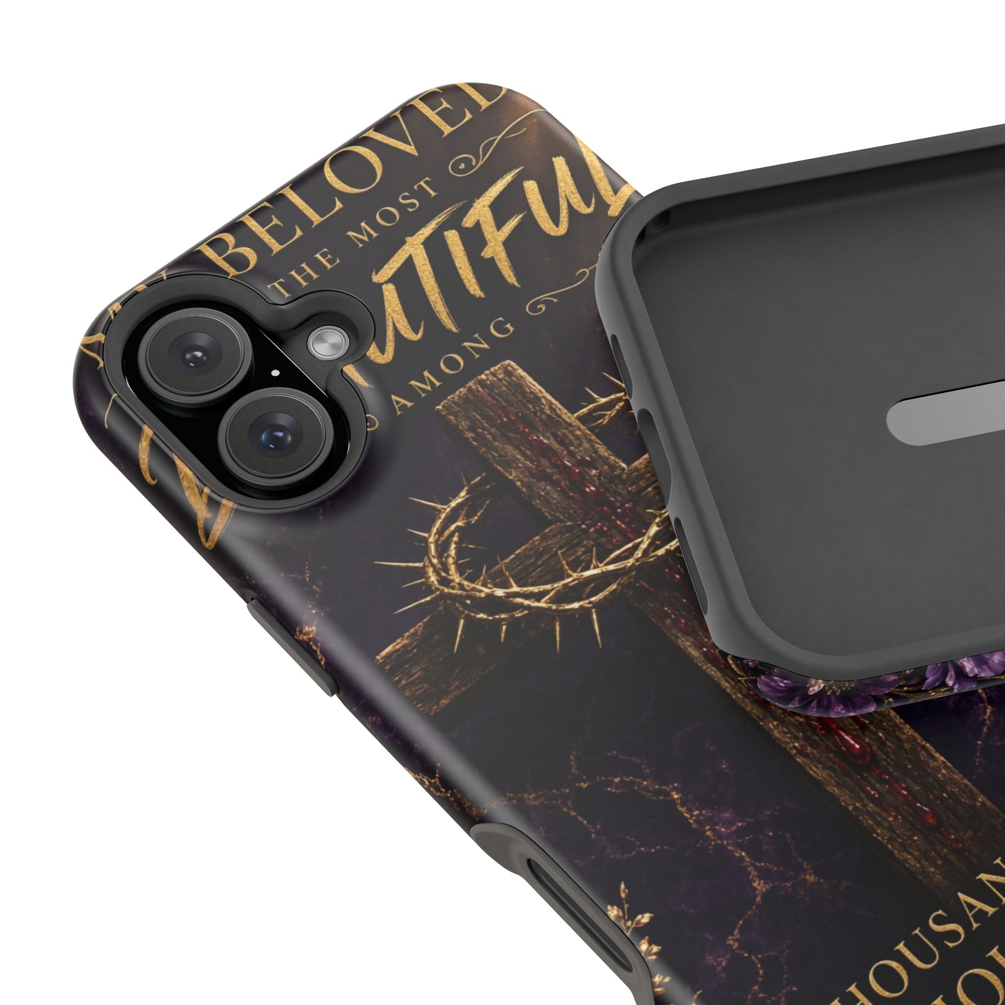 Christian Cross Magnetic Impact-Resistant Phone Case — "Beloved Most Beautiful" Scripture Design