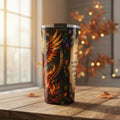 Rising Phoenix Faith Tumbler — 20oz Stained Glass Scripture for Overcomers 🔥
