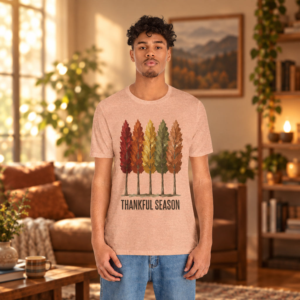 Thankful Season Autumn Trees T-Shirt | Thanksgiving Fall Tee