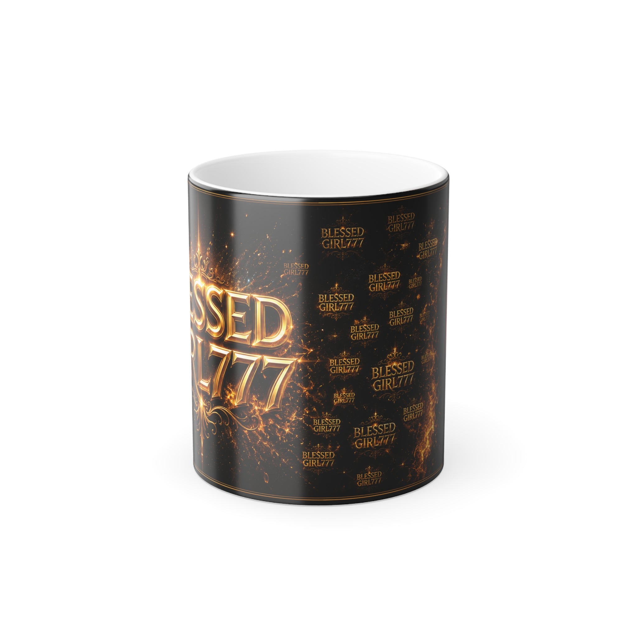 Blessed 777 Color-Changing Mug — Personalized Photo Magic Reveal (11 oz)
