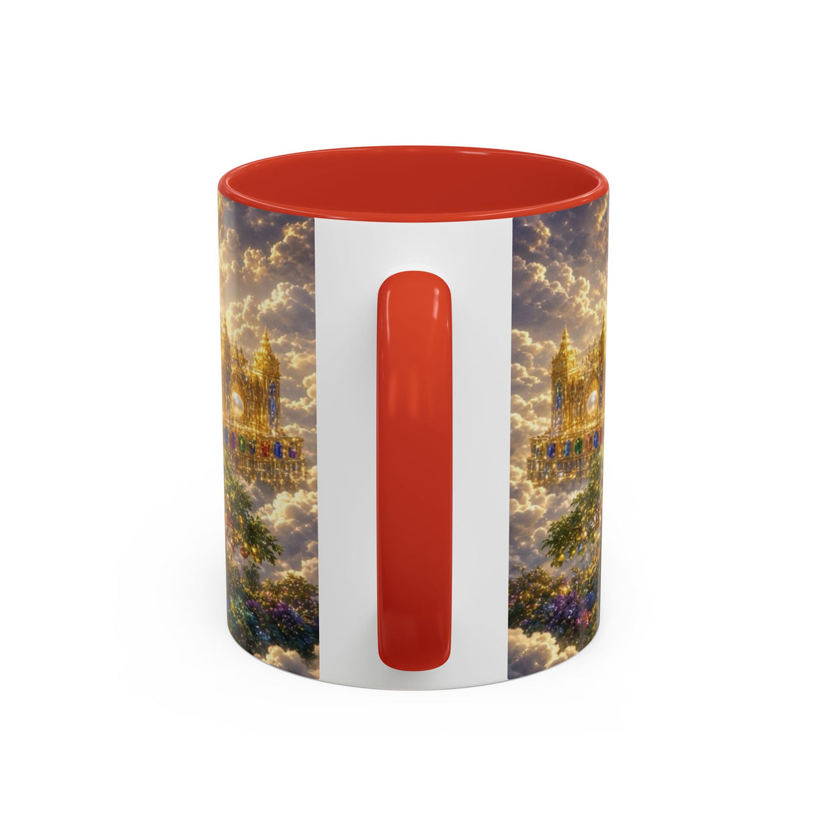 Heavenly City Christian Coffee Mug — Golden Celestial Paradise Design (11/15oz)